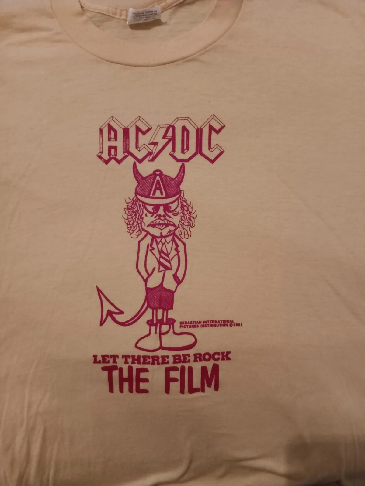Original AC/DC Let There Be Rock The Film 1981 promotional T-shirt