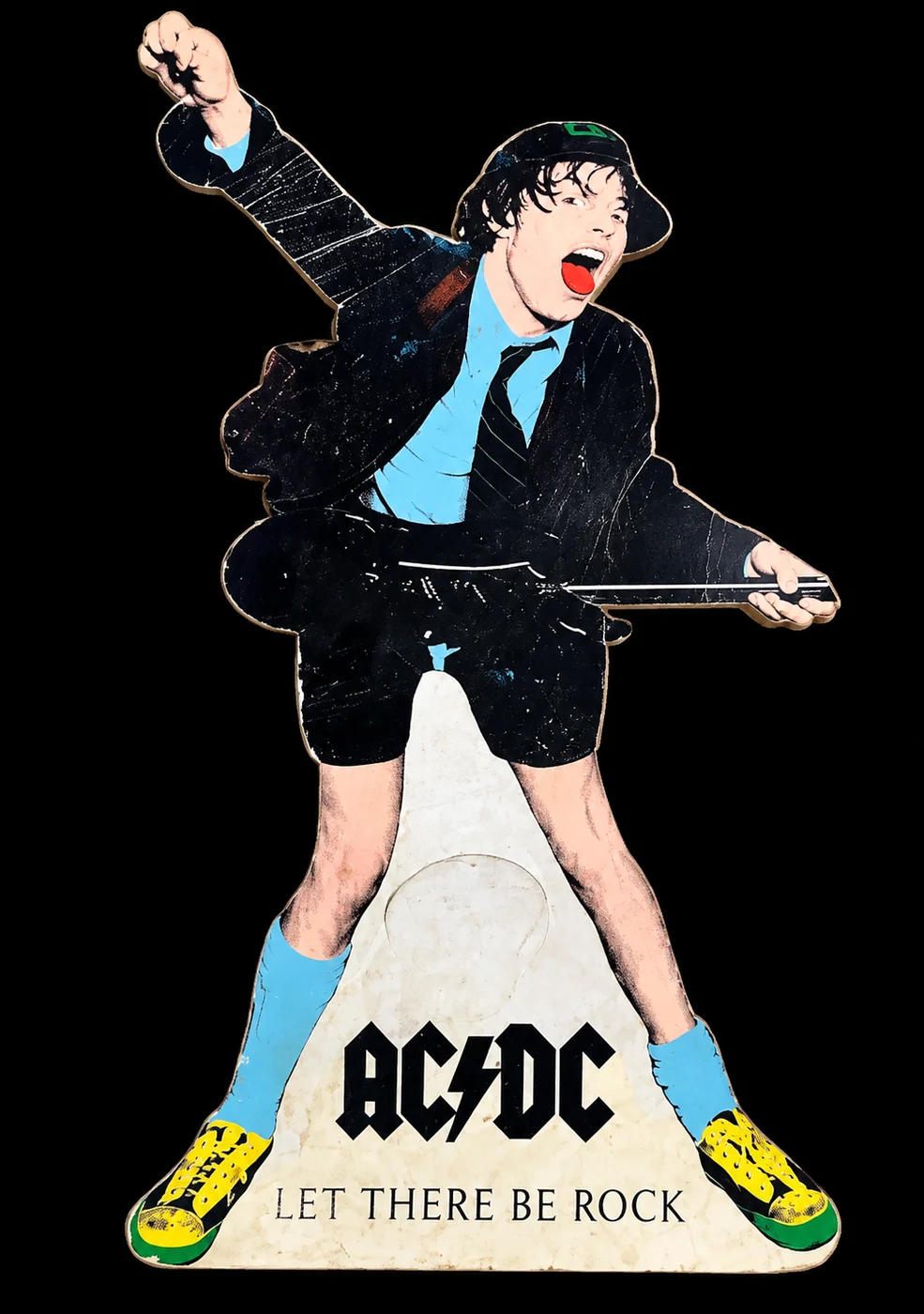 AC/DC Let There Be Rock 1977 Angus Young cardboard standup record store display