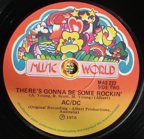 AC/DC There’s Gonna Be Some Rockin’ New Zealand Music World MAS 222 Side Two label